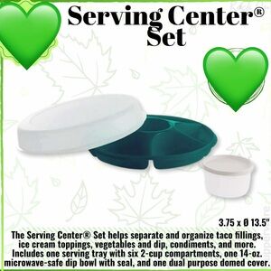 Tupperware Serving Center Set - Mysterious Green